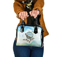 Uzbekistan Independence Day Shoulder Handbag Honor The Legacy Flying Eagle Plants National Emblem