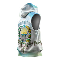 Uzbekistan Independence Day Sleeveless Hoodie Honor The Legacy Flying Eagle Plants National Emblem