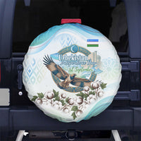 Uzbekistan Independence Day Spare Tire Cover Honor The Legacy Flying Eagle Plants National Emblem