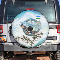 Uzbekistan Independence Day Spare Tire Cover Honor The Legacy Flying Eagle Plants National Emblem