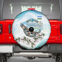 Uzbekistan Independence Day Spare Tire Cover Honor The Legacy Flying Eagle Plants National Emblem