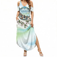 Uzbekistan Independence Day Summer Maxi Dress Honor The Legacy Flying Eagle Plants National Emblem