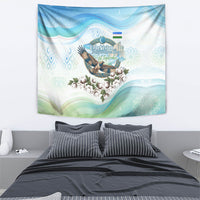 Uzbekistan Independence Day Tapestry Honor The Legacy Flying Eagle Plants National Emblem