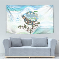Uzbekistan Independence Day Tapestry Honor The Legacy Flying Eagle Plants National Emblem