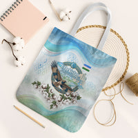 Uzbekistan Independence Day Tote Bag Honor The Legacy Flying Eagle Plants National Emblem
