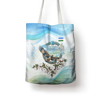 Uzbekistan Independence Day Tote Bag Honor The Legacy Flying Eagle Plants National Emblem