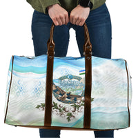 Uzbekistan Independence Day Travel Bag Honor The Legacy Flying Eagle Plants National Emblem
