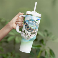 Uzbekistan Independence Day Tumbler With Handle Honor The Legacy Flying Eagle Plants National Emblem