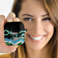 Uzbekistan Independence Day AirPods Case Freedom Snow Leopard Minaret Architecture Flag