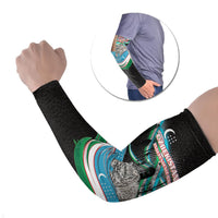 Uzbekistan Independence Day Arm Sleeves Freedom Snow Leopard Minaret Architecture Flag