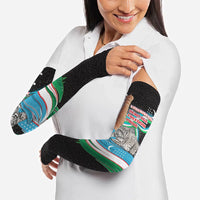 Uzbekistan Independence Day Arm Sleeves Freedom Snow Leopard Minaret Architecture Flag