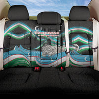 Uzbekistan Independence Day Back Car Seat Cover Freedom Snow Leopard Minaret Architecture Flag