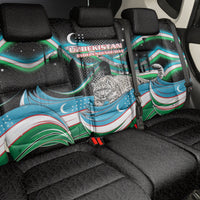 Uzbekistan Independence Day Back Car Seat Cover Freedom Snow Leopard Minaret Architecture Flag