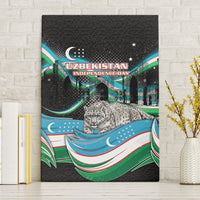 Uzbekistan Independence Day Canvas Wall Art Freedom Snow Leopard Minaret Architecture Flag