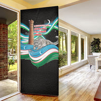 Uzbekistan Independence Day Door Cover Freedom Snow Leopard Minaret Architecture Flag