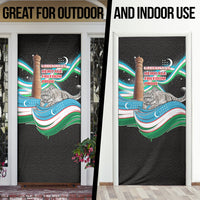 Uzbekistan Independence Day Door Cover Freedom Snow Leopard Minaret Architecture Flag