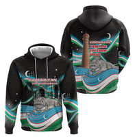 Uzbekistan Independence Day Hoodie Freedom Snow Leopard Minaret Architecture Flag