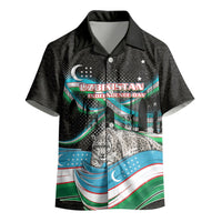 Uzbekistan Independence Day Kid Hawaiian Shirt Freedom Snow Leopard Minaret Architecture Flag