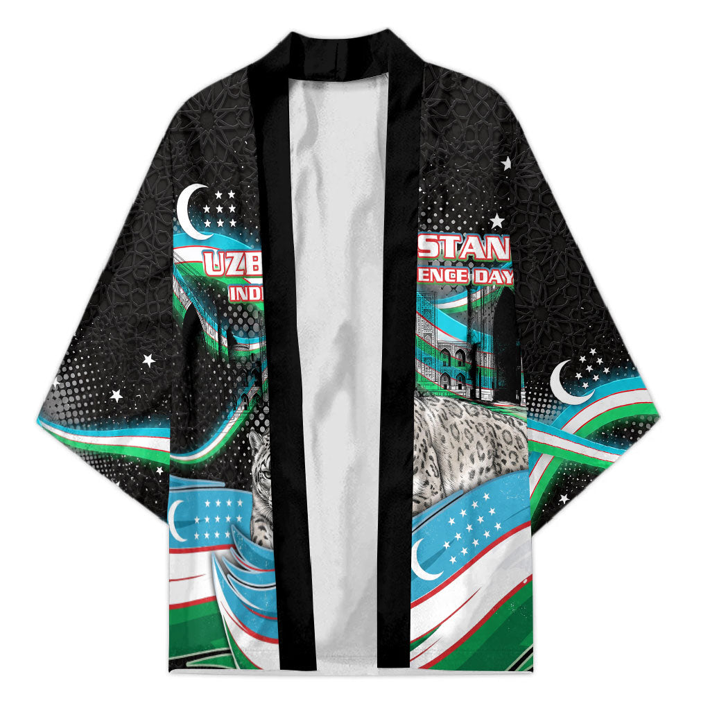 Uzbekistan Independence Day Kimono Freedom Snow Leopard Minaret Architecture Flag