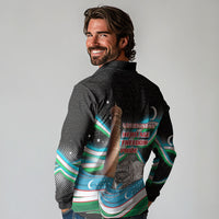 Uzbekistan Independence Day Long Sleeve Polo Shirt Freedom Snow Leopard Minaret Architecture Flag