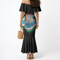 Uzbekistan Independence Day Mermaid Dress Freedom Snow Leopard Minaret Architecture Flag
