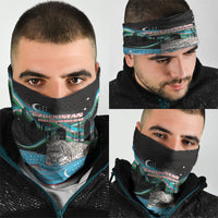 Uzbekistan Independence Day Neck Gaiter Freedom Snow Leopard Minaret Architecture Flag