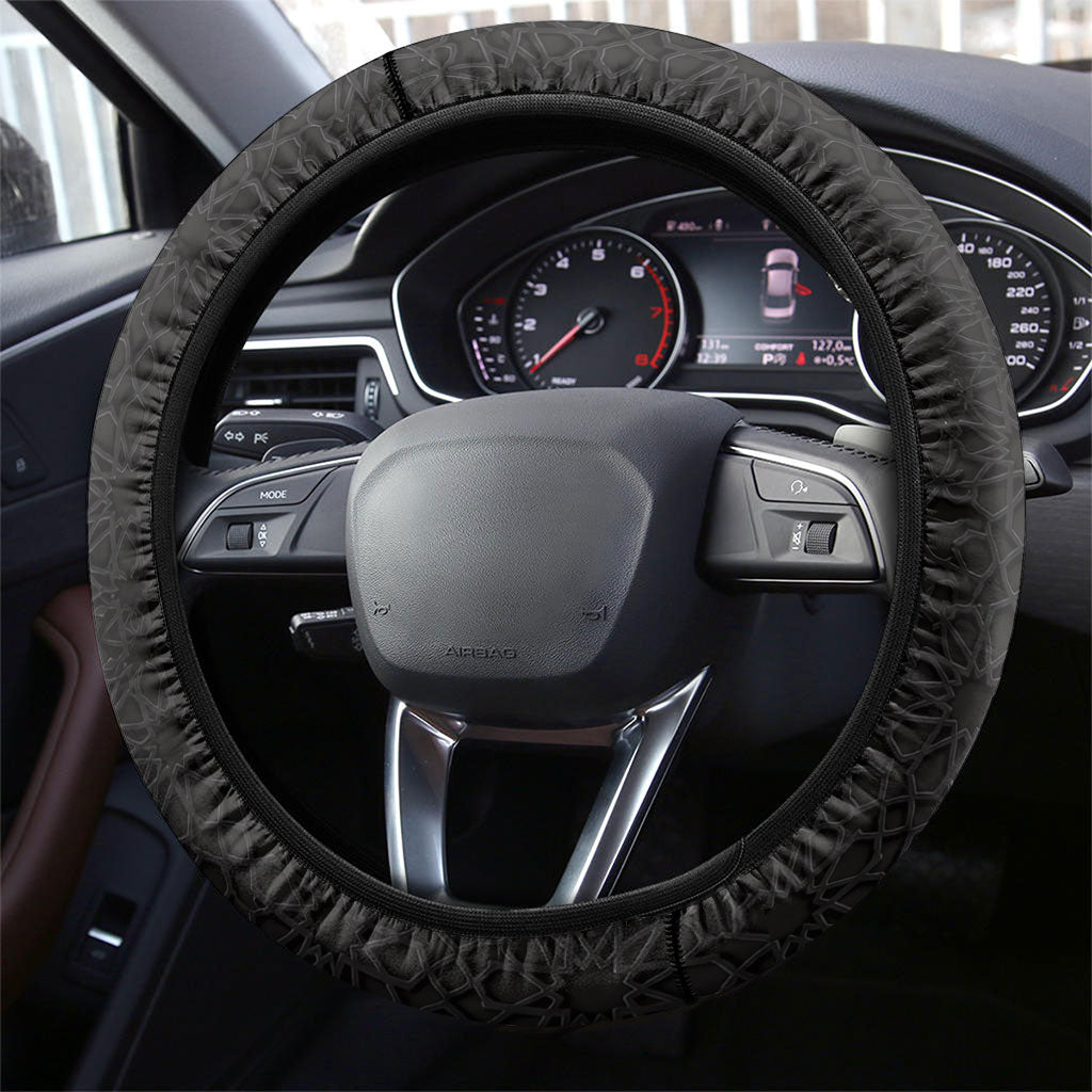 Uzbekistan Independence Day Steering Wheel Cover Freedom Snow Leopard Minaret Architecture Flag