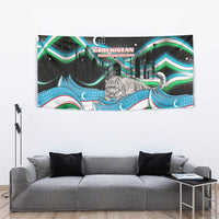 Uzbekistan Independence Day Tapestry Freedom Snow Leopard Minaret Architecture Flag