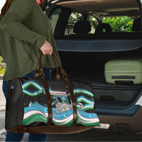 Uzbekistan Independence Day Travel Bag Freedom Snow Leopard Minaret Architecture Flag