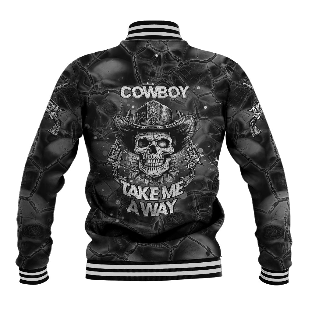 Cowboy Skull Baseball Jacket Cowboy Take Me Away - Wonder Print Shop