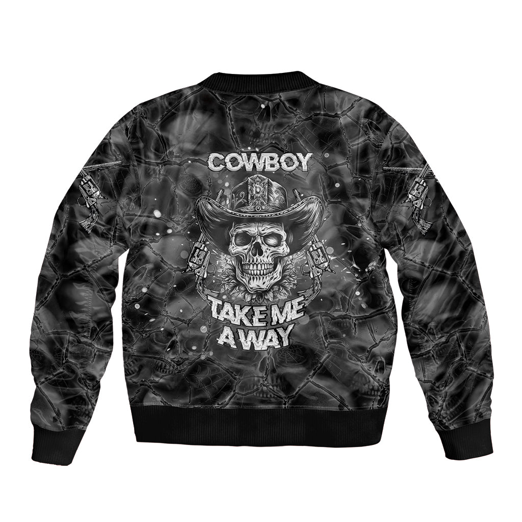 Cowboy Skull Bomber Jacket Cowboy Take Me Away - Wonder Print Shop