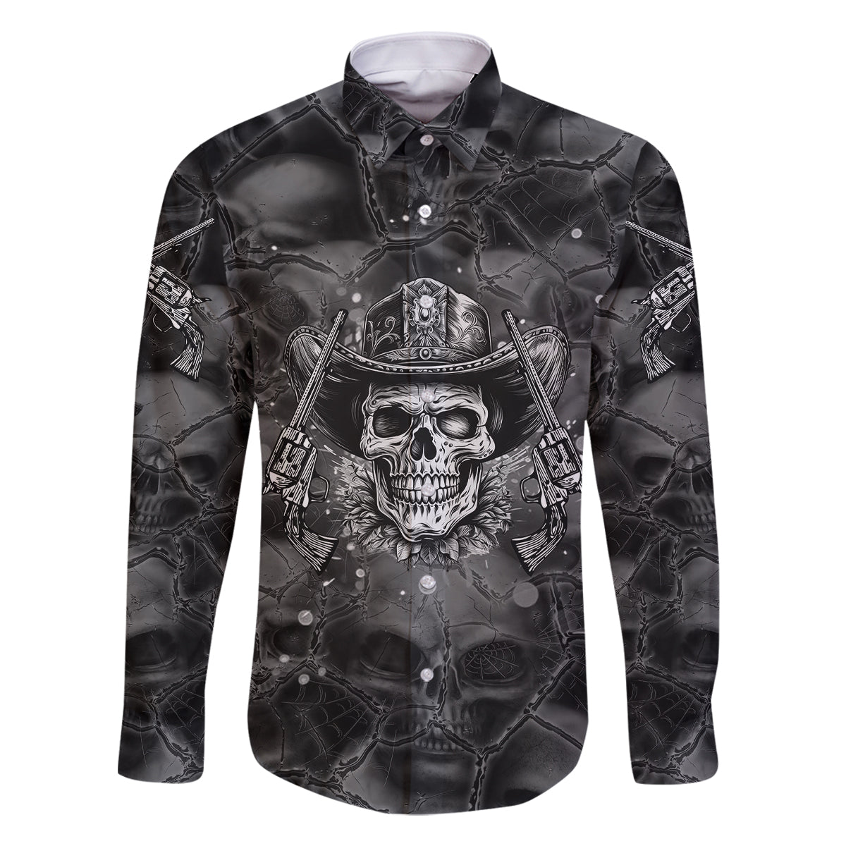 Cowboy Skull Family Matching Mermaid Dress and Hawaiian Shirt Cowboy Take Me Away - Wonder Print Shop