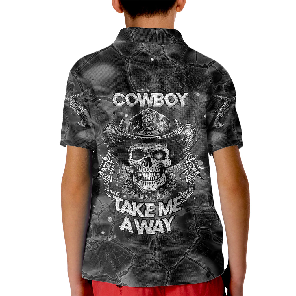 Cowboy Skull Kid Polo Shirt Cowboy Take Me Away - Wonder Print Shop