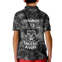 Cowboy Skull Kid Polo Shirt Cowboy Take Me Away - Wonder Print Shop