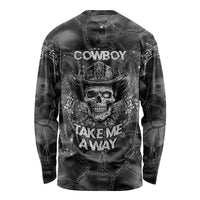 Cowboy Skull Long Sleeve Shirt Cowboy Take Me Away - Wonder Print Shop