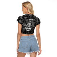 Cowboy Skull Raglan Cropped T Shirt Cowboy Take Me Away - Wonder Print Shop