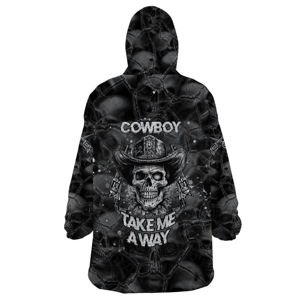 Cowboy Skull Wearable Blanket Hoodie Cowboy Take Me Away - Wonder Print Shop