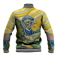 Vincent Van Gogh Skull Baseball Jacket - Wonder Print Shop