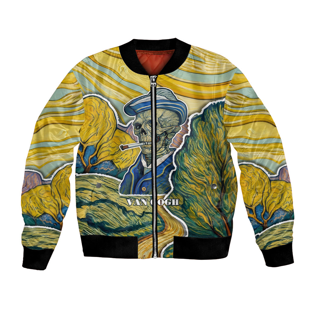 Vincent Van Gogh Skull Bomber Jacket - Wonder Print Shop
