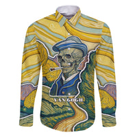Vincent Van Gogh Skull Family Matching Puletasi Dress and Hawaiian Shirt - Wonder Print Shop