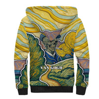 Vincent Van Gogh Skull Sherpa Hoodie - Wonder Print Shop