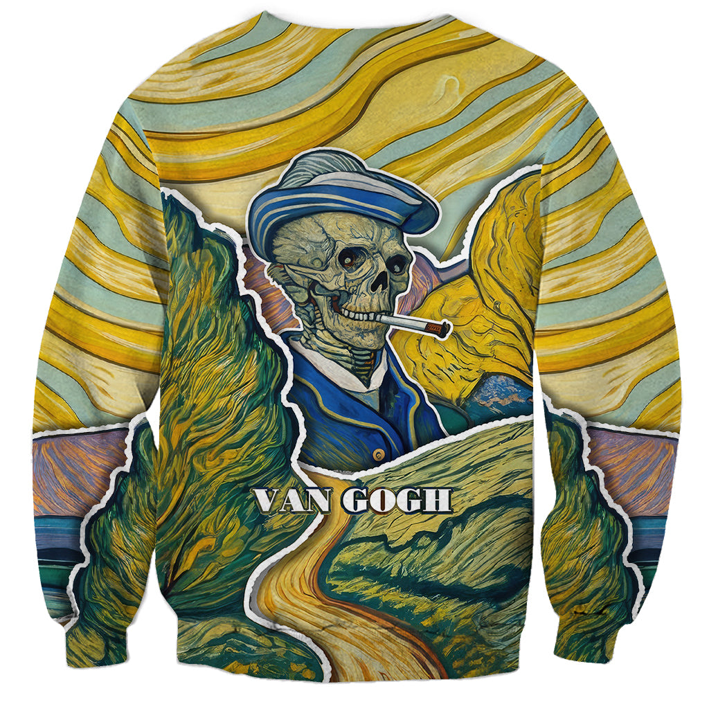 Vincent Van Gogh Skull Sweatshirt - Wonder Print Shop