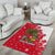 Antigua and Barbuda Christmas Area Rug with Santa Pineapple Palm Tree Parrot and Gift Design - Wonder Print Shop