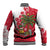 Antigua and Barbuda Christmas Baseball Jacket with Santa Pineapple Palm Tree Parrot and Gift Design - Wonder Print Shop