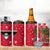 Antigua and Barbuda Christmas 4 in 1 Can Cooler Tumbler with Santa Pineapple Palm Tree Parrot and Gift Design - Wonder Print Shop