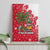 Antigua and Barbuda Christmas Canvas Wall Art with Santa Pineapple Palm Tree Parrot and Gift Design - Wonder Print Shop