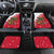 Antigua and Barbuda Christmas Car Mats with Santa Pineapple Palm Tree Parrot and Gift Design - Wonder Print Shop