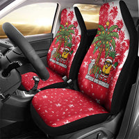 Antigua and Barbuda Christmas Car Seat Cover with Santa Pineapple Palm Tree Parrot and Gift Design - Wonder Print Shop