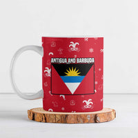 Antigua and Barbuda Christmas Ceramic Mug with Santa Pineapple Palm Tree Parrot and Gift Design - Wonder Print Shop