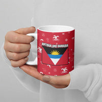 Antigua and Barbuda Christmas Ceramic Mug with Santa Pineapple Palm Tree Parrot and Gift Design - Wonder Print Shop